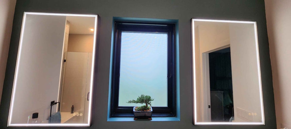 Primary Bath Window & Mirrors
